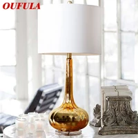 oufula creative table lamp contemporary ceramic desk lighting led for home bedroom decoration