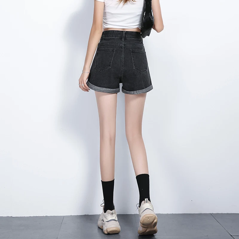

2021 High Waist Women's Fashion Denim Shorts Trousers For Female Mom Pants