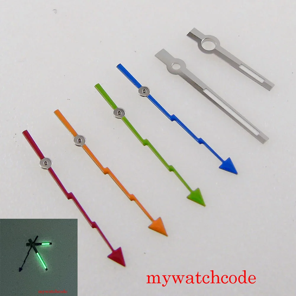 Светящиеся наручные часы запчасти для ручного набора подходят NH35 NH36 MIYOTA 8215 ETA 2836