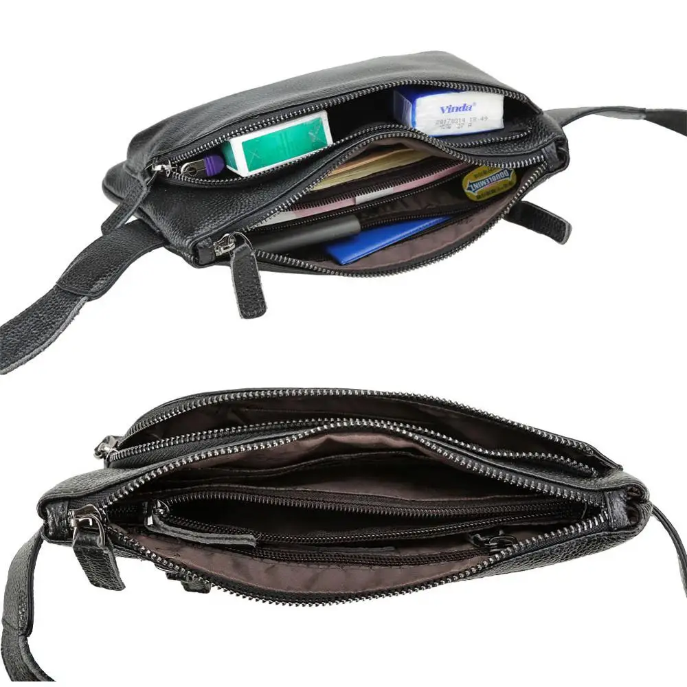 Сумка поясная мужская из натуральной кожи маленький нагрудный рюкзак 4662 | Багаж и