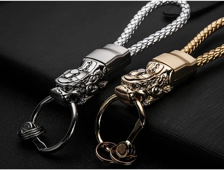 Мужская Новая высококачественная цепочка для ключей &quotглаза со светодиодной