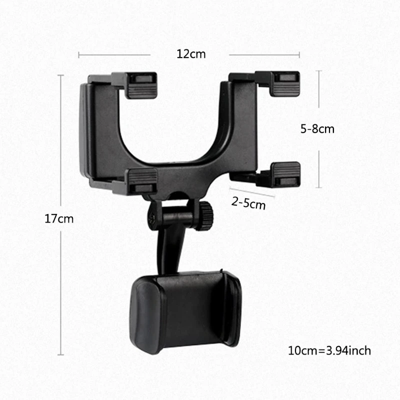 

Rear View Mirror Mount Organizer Convenient Phone Navigation Holder All Purpose Vehicle Smartphone Holder