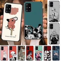 anime chainsaw man case phone case hull for samsung galaxy a 50 51 20 71 70 40 30 10 80 e 5g s black shell art cell cove