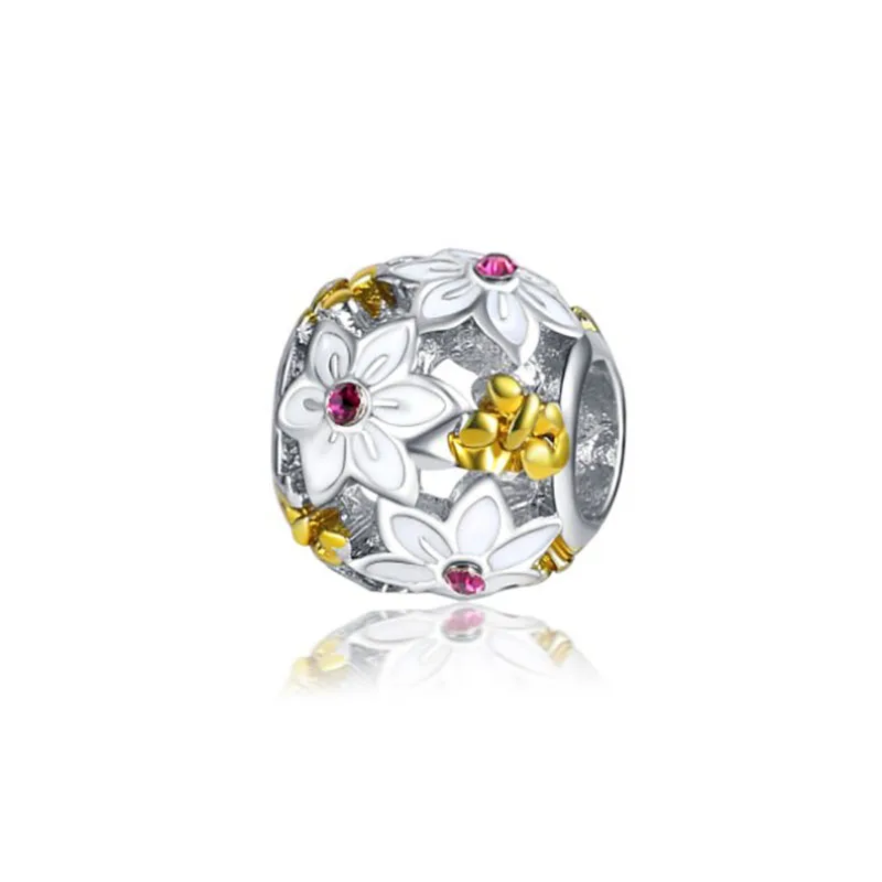 Fit pandora шармы плата Де Ли Серебро 925 оригинальный браслет ювелирные изделия