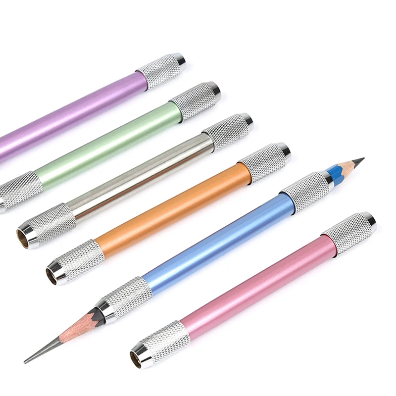

Металлический двухсторонний цветной карандаш, регулируемый держатель, эскиз, школьная и офисная живопись, инструмент для письма
