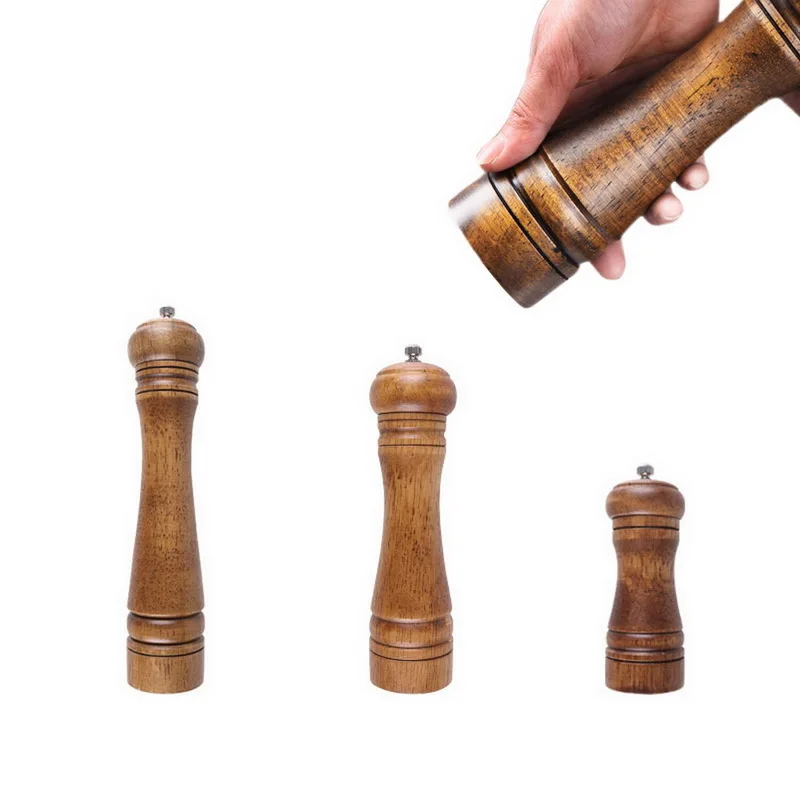 Ручная мельница для перца из дубового дерева соли и многофункциональная