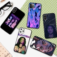 yndfcnb american tv series euphoria phone case for iphone 11 12 pro xs max 8 7 6 6s plus x 5s se 2020 xr cover