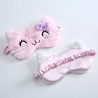 Симпатичная плюшевая маска для сна в виде кошки, повязка на глаза, Детская аниме маска для сна, маска для путешествий, отдыха, помощь для сна, патч