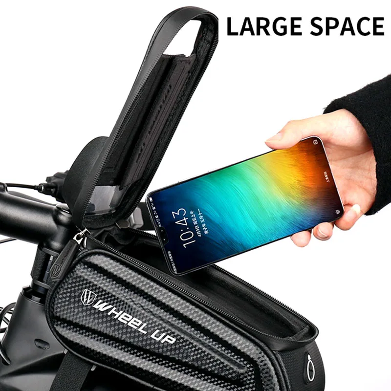 

Bicycle Bag Waterproof Cycling Top Front Tube Frame Bag Large Capacity MTB Road Bicycle 7 Inch Bag Bike Accessories