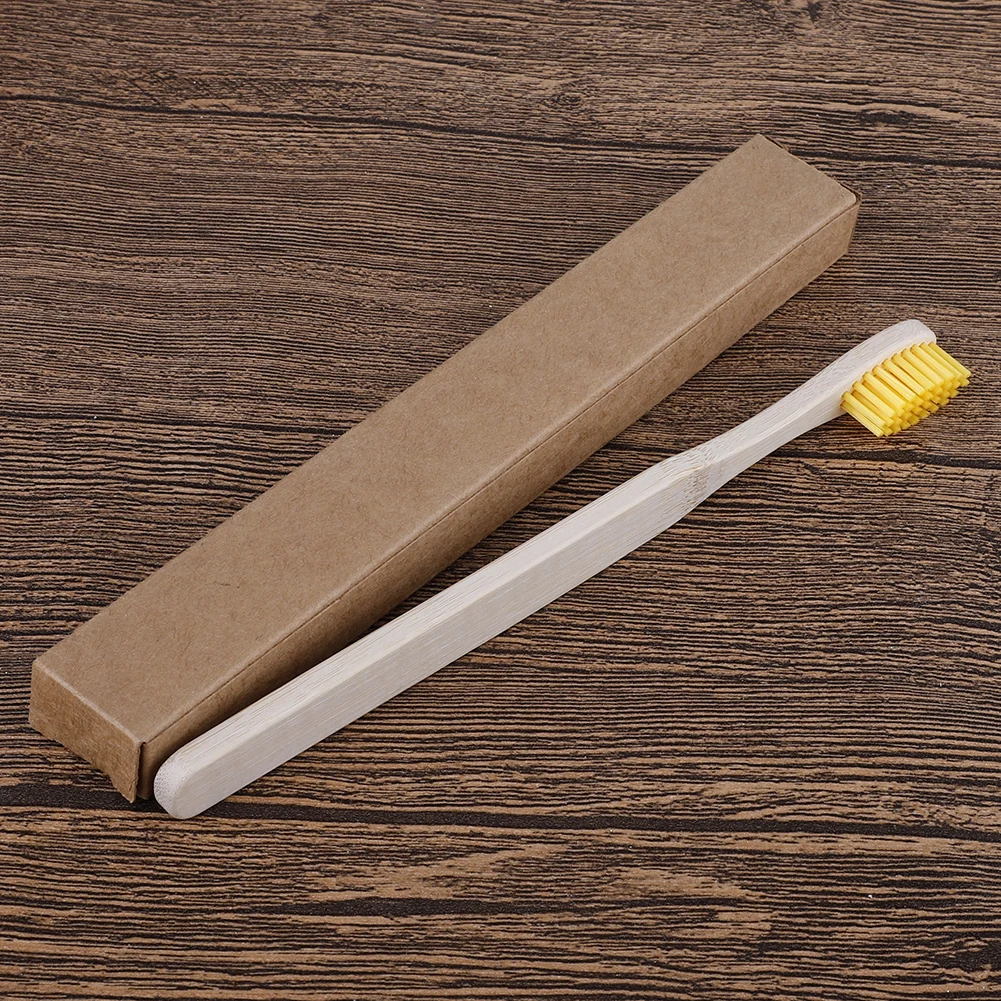 1 шт. Экологичная бамбуковая зубная щетка средняя щетина биоразлагаемая уход за