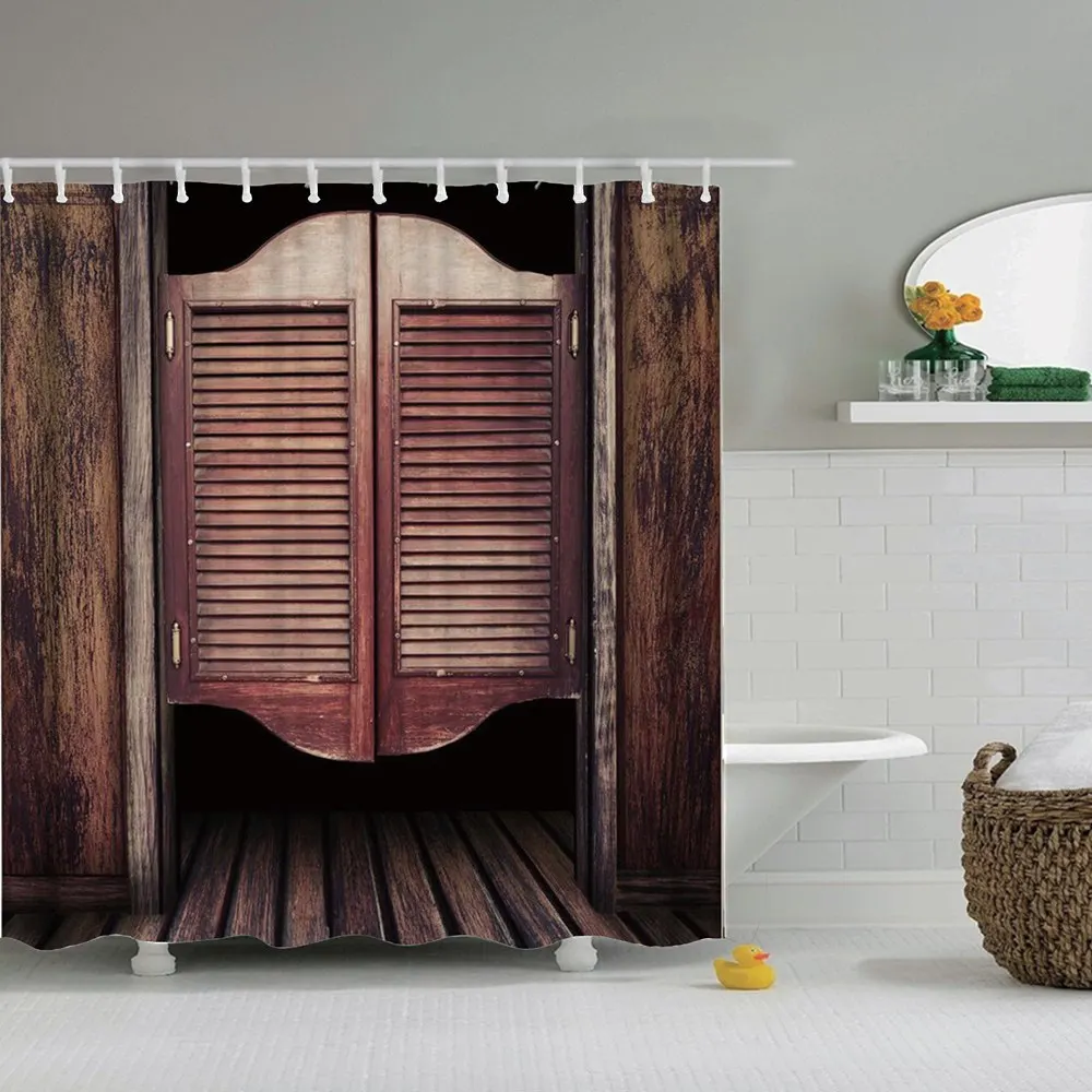 Ковбойские шторы для душа Dafield в западном стиле ковбойские сапоги и шляпа