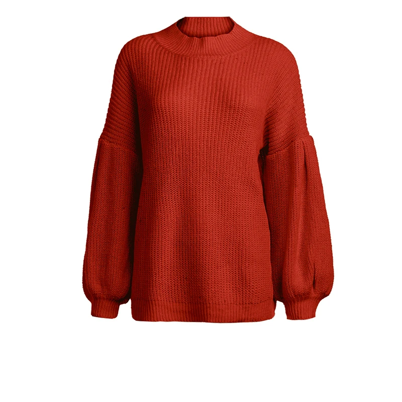 Женский Однотонный свитер TWOTWINSTYLE вязаный пуловер с круглым вырезом и
