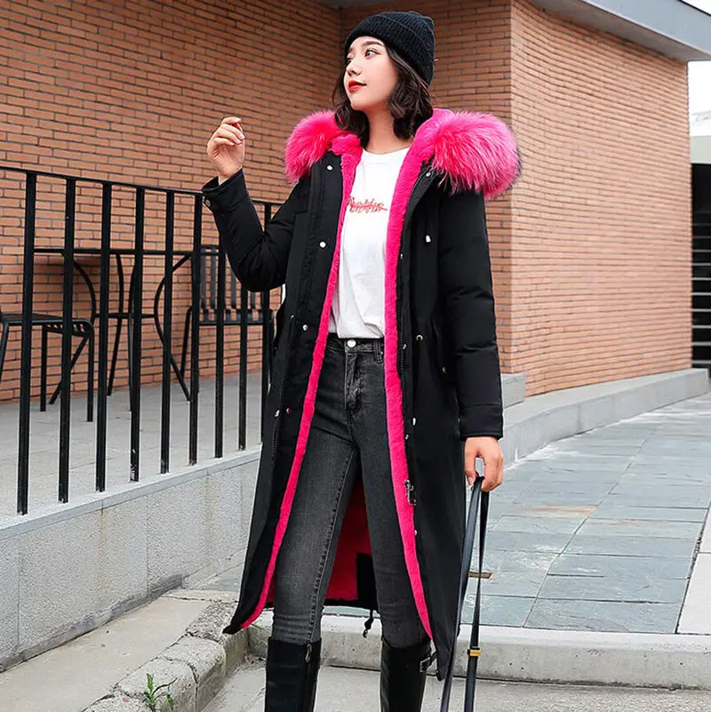 2019 новая Корейская версия плюшевой подкладки женские парки пальто с длинным