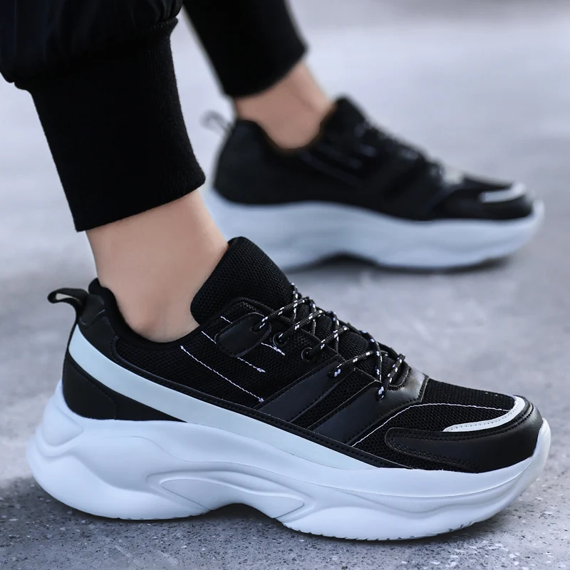 SMS Men Shoes Light Height Increasing Men Running Shoes Breathable Shoes Comfortable Sneakers Shoes Zapatillas Hombre Dad Shoes