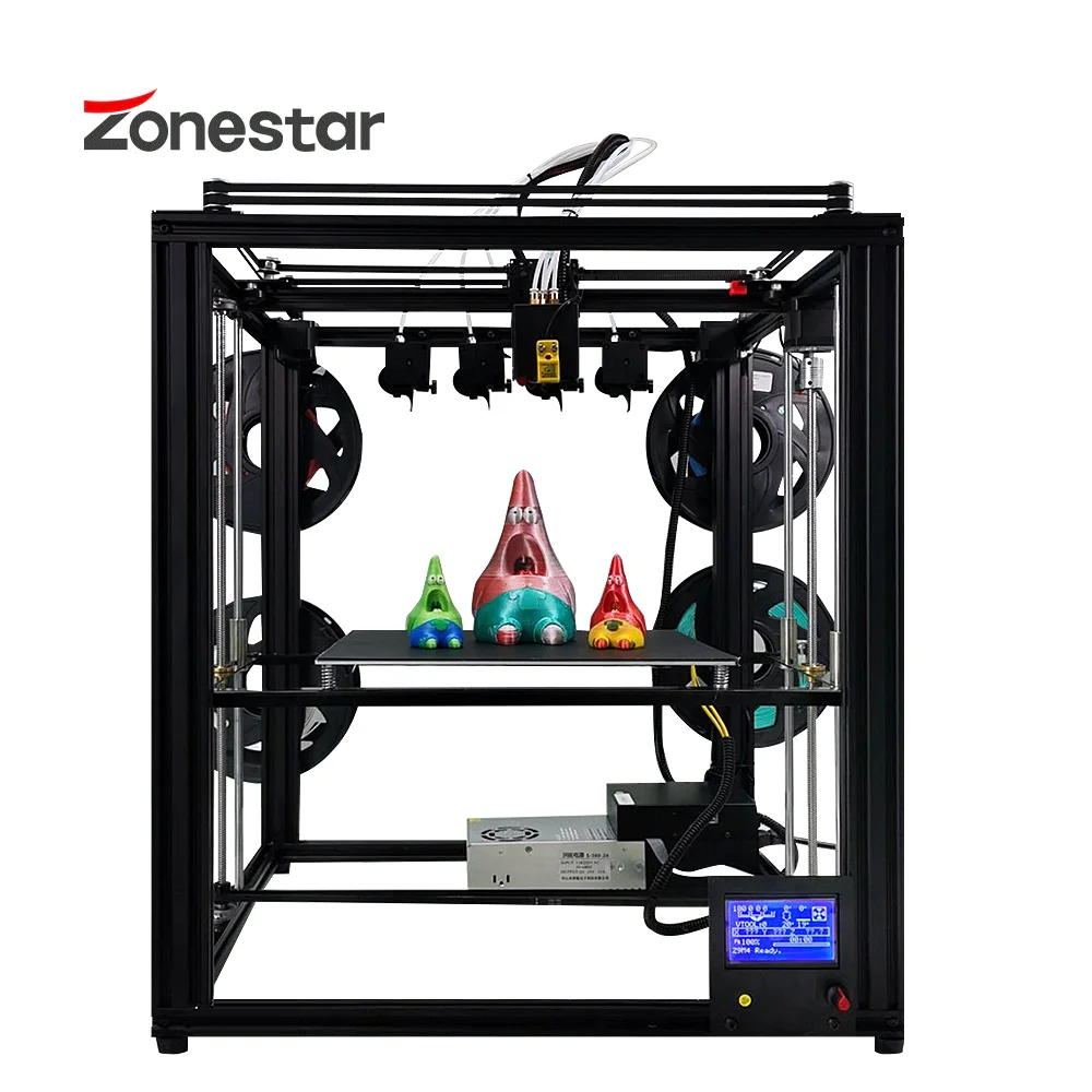 ZONESTAR Z9M4 мульти 4 цвета экструдеры FDM рамка большого размера структура в 1 из