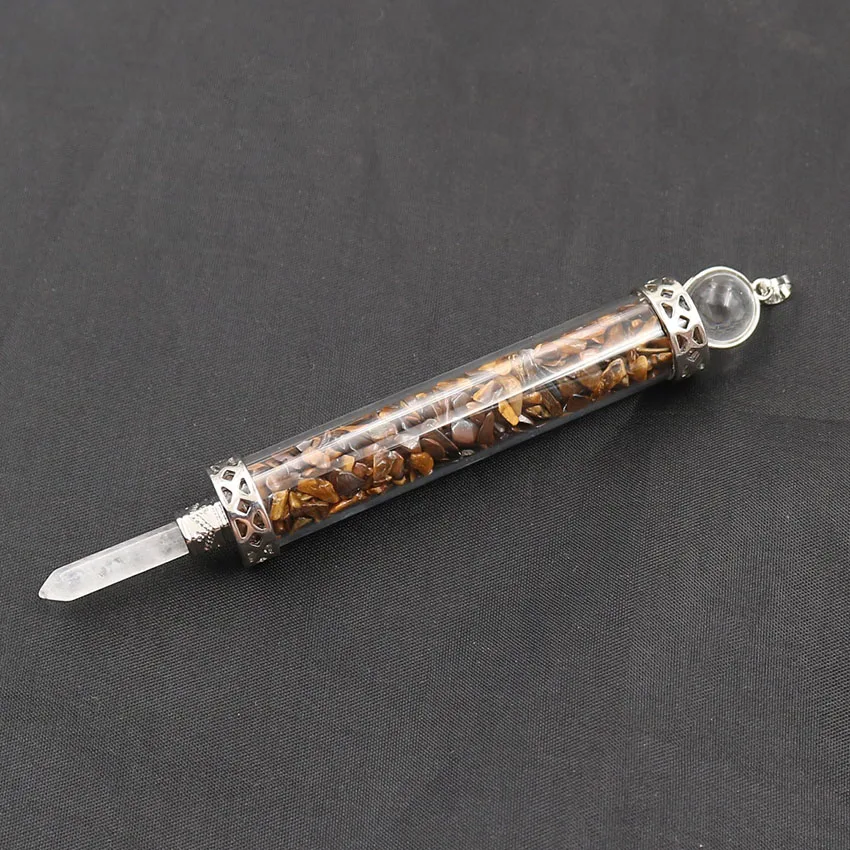 XSM Reiki Wand подвеска скипетр духовный баланс каменная крошка Bottle белый кристалл