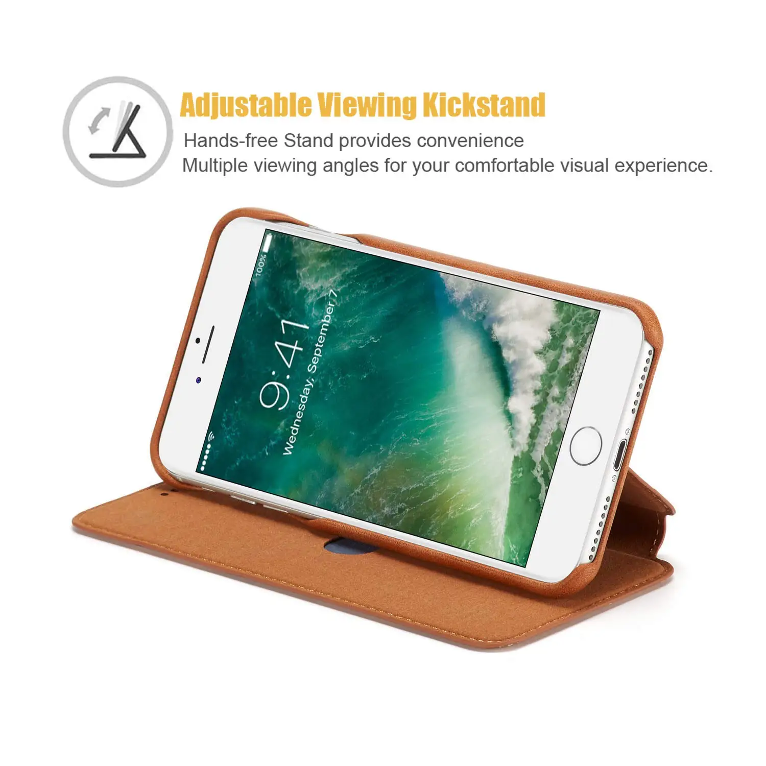 Винтажный тонкий кожаный чехол-книжка для iPhone 6, 7, 8 Plus, XS, 11 Pro, Max, XR, X, с магнитной застежкой, с функцией подставки, с отделением для карт, чехол-кошелек