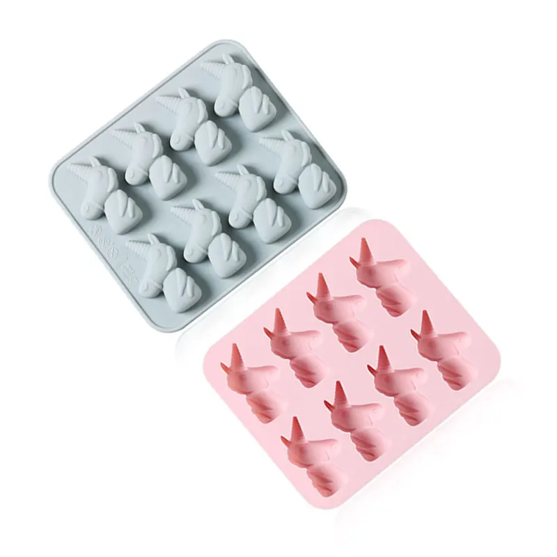 

Unicorn Silicone Mold 8-hole Chocolate Mousse Candy Art Baking Mold Chocolate Cake Decoration Accessories Tools
