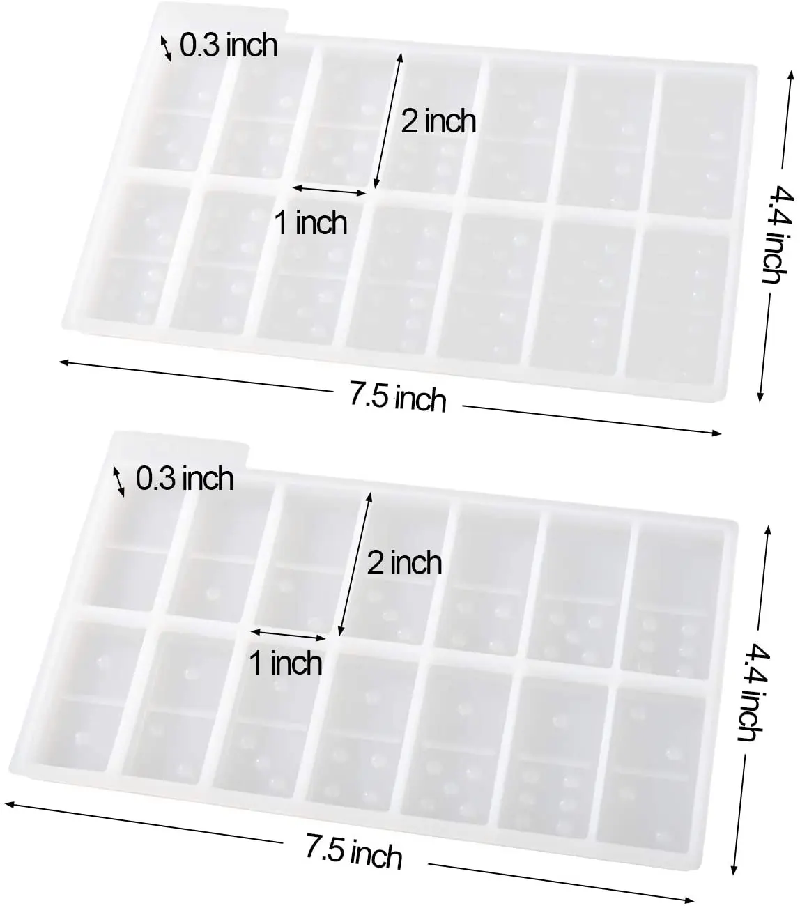 LET'S RESIN Resin Molds Domino Six Epoxy Silicone Game DIY for Personliz |
