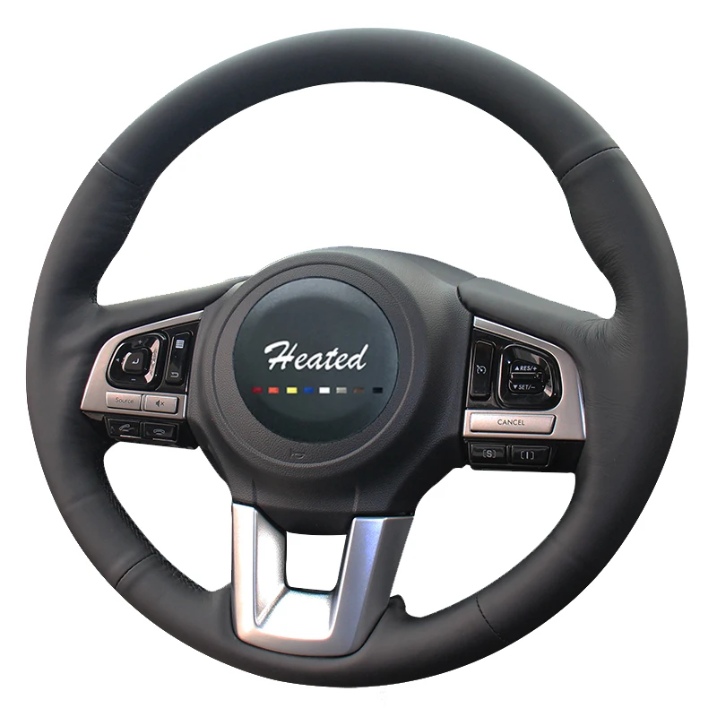 Heated car covers for Subaru outback Microfiber leather On Car Steering Wheel Cover braid on the steering wheel | Автомобили и