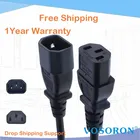 Удлинительный кабель IEC320 C14-C13 для PDU UPS 10 А 250 В, штекер-гнездо, шнур питания переменного тока для компьютера, монитора ПК