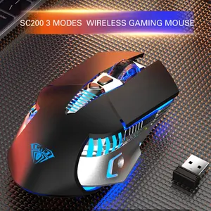 Wireless Gaming Mouse Rechargeable Bluetooth 3.0/5.0 2.4G 3 Modes 7
Buttons 1600 DPI Ergonomic Mouse Gamer for Laptop Computer