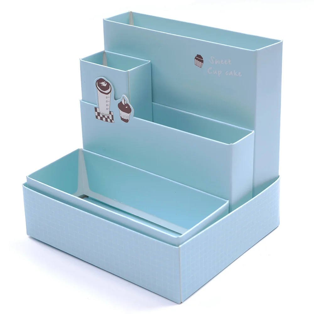 DIY складные бумажные коробки для хранения ящики офиса органайзер чехол макияж