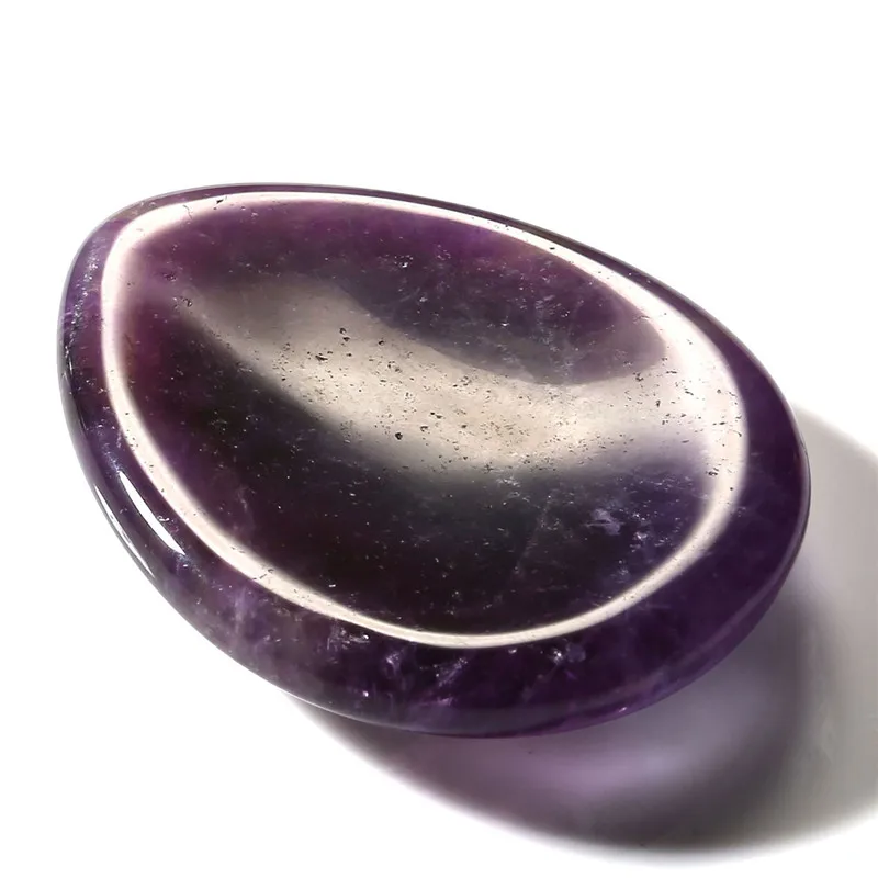 Amethyst Sunligoo 1x Аметист большой палец беспокойтесь камень пальмовые камни карман натуральные Рэйки, лечение чакры Кристалл терапия геометрические каменные украшения - Цвет: Amethyst