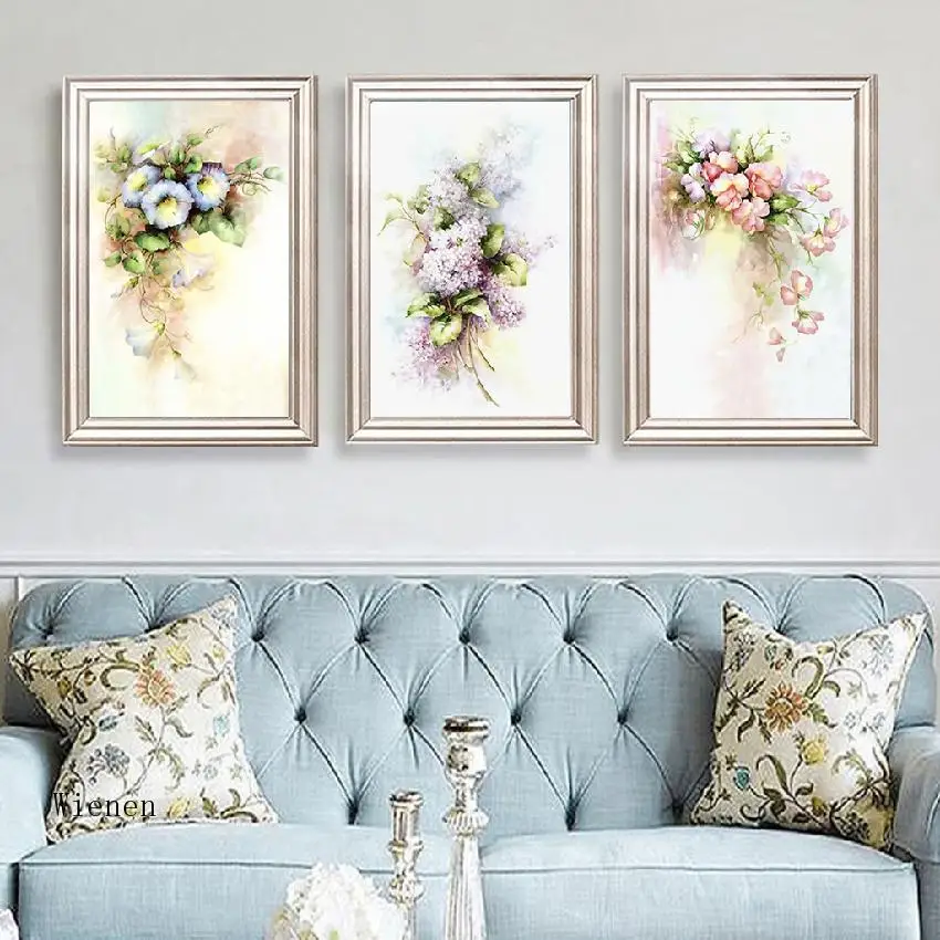

Rose Flower Canvas Painting Nordic Watercolor Vintage Home Decoration Posters and Prints Classical Wall Art Picture for Bedroom