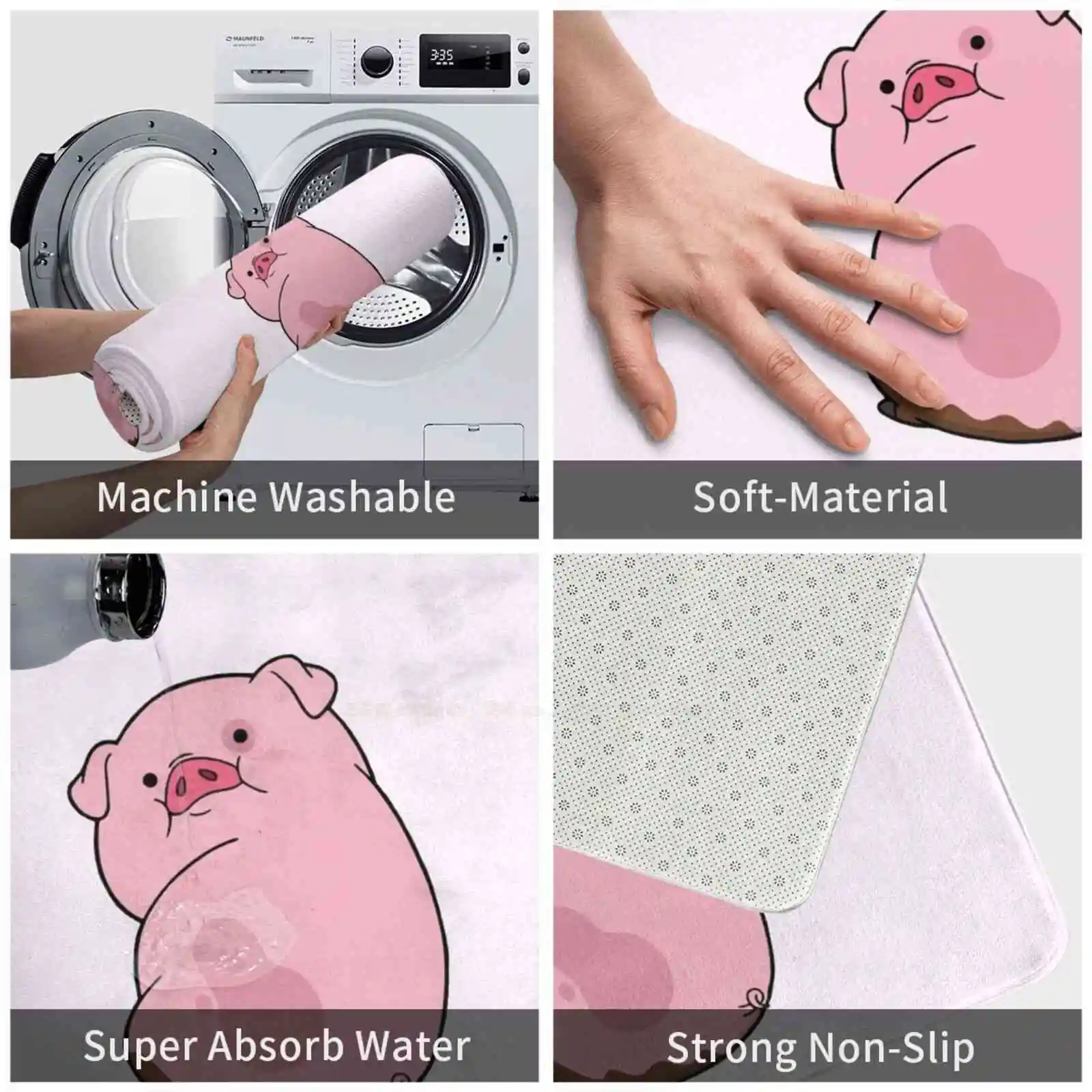 Waddles (свинка) 3D товары для дома коврик ног поросенок