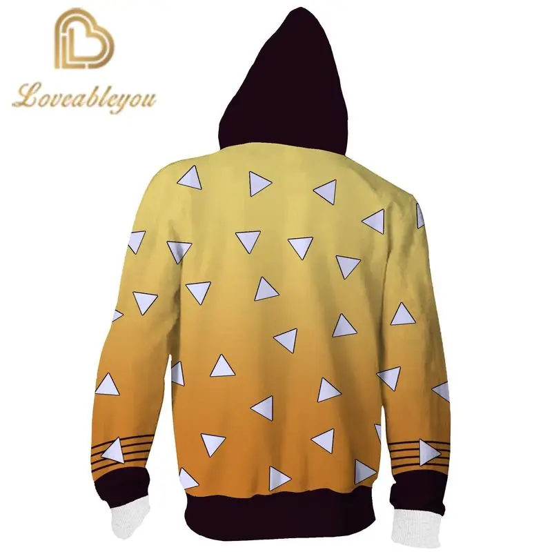 

Japan Anime Demon Slayer Hot Sale Women Men Hoodies Cosplay Autumn Winter Zipper Hoodies Cosplay Costome Tops
