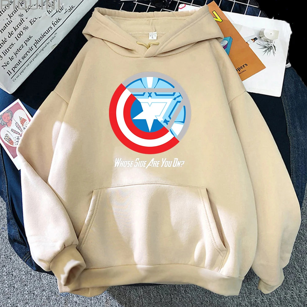 Мягкая мужская флисовая толстовка с капюшоном и принтами героев Marvel из мультфильмов