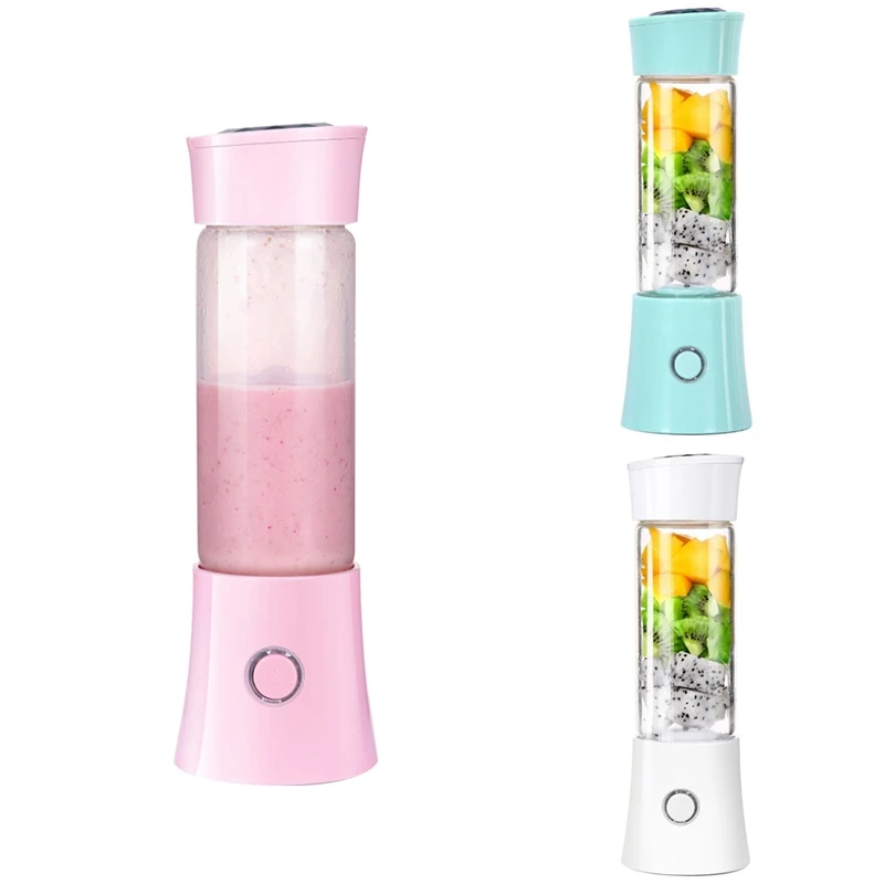 

Портативная соковыжималка 480 мл, Электрический блендер для смузи с USB-зарядкой, миксер, мини-стакан для сока, быстрые блендеры