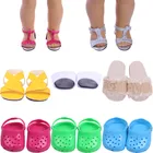 3 пары пайеток, сетчатые сандалии и 2 пары тапочек, кукольная обувь для 18 дюймов и новорожденных, подарки для девочек на день рождения