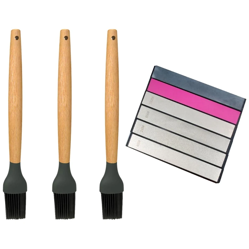 

3 шт., силиконовая точильная щетка с зернистостью 240, 400, 600, 1000, 3000, зернистость 5000