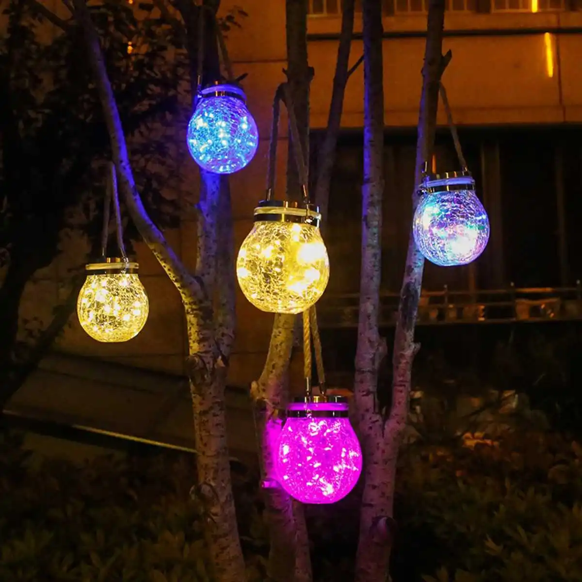 

Solar Crack Glass Jar 20/30 LED String Light Waterproof Room Outdoor Garden Yard Decorate Tree Christmas Party Garden Light