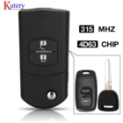 Kutery upgrade Flip Remote Car Key 2 кнопки 315 МГц 4D63 чип Fob для Mazda 3 6 Visteon Модель No. 41528 или 41797