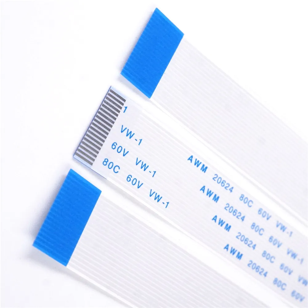 Гибкий плоский кабель FPC FFC 18 контактов шаг 100 мм одинаковые контактные стороны