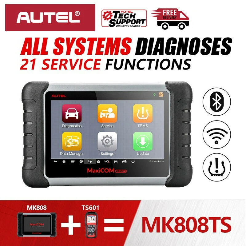 Autel MaxiCOM MK808TS Профессиональный OBD2 Bluetooth инструмент для диагностического