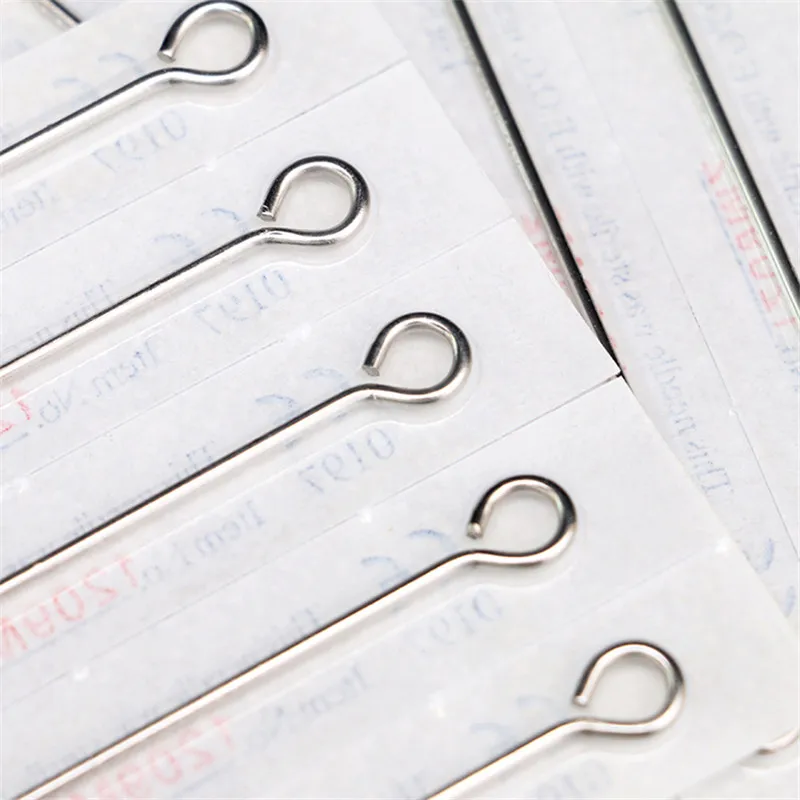 50 шт. разноцветные стерилизованные иглы для татуажа 3/4/5/7/8/9/11/13/14/15RS круглые