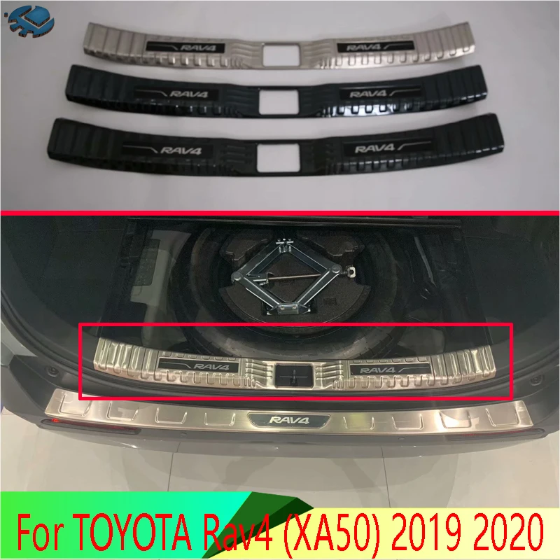 Для TOYOTA Rav4(XA50) украшения аксессуаров Нержавеющая сталь задний багажник накладки для порогов автомобиля крышка литьевая гарнитура