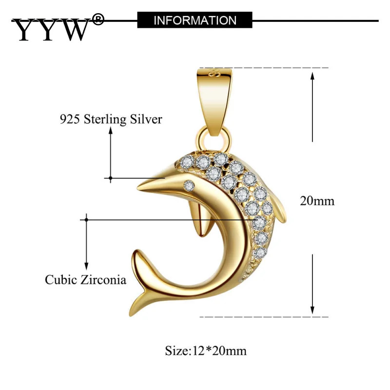 Кулон в виде дельфина золотого/серебряного цвета ожерелье ручной работы унисекс