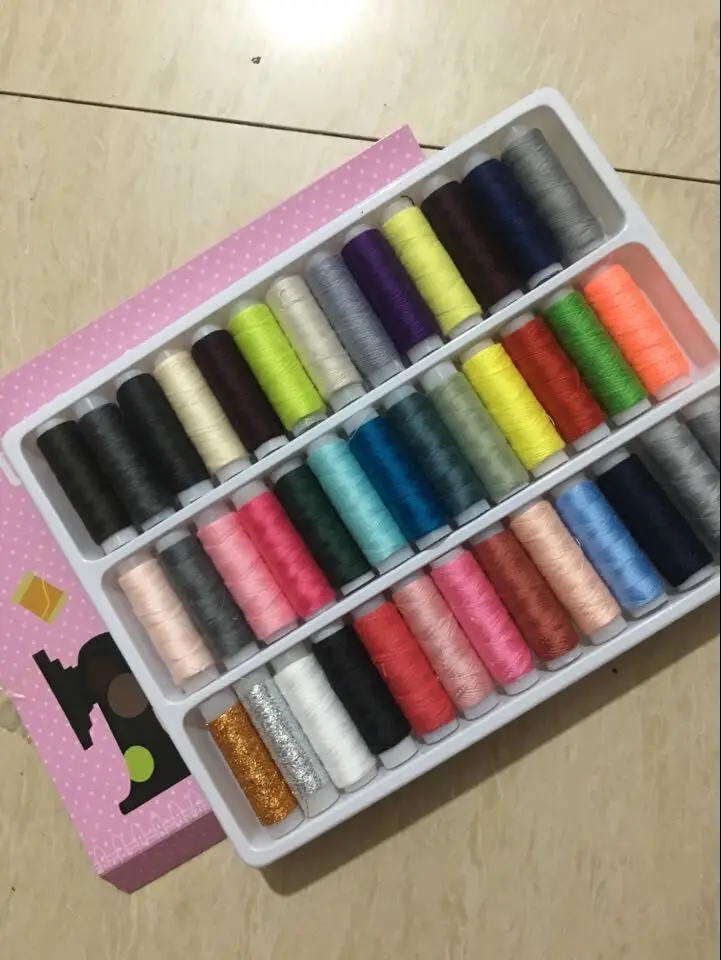 Красочные 150 ярдов швейная нить Spolyester прочное и шитье для ручных машин|Швейные