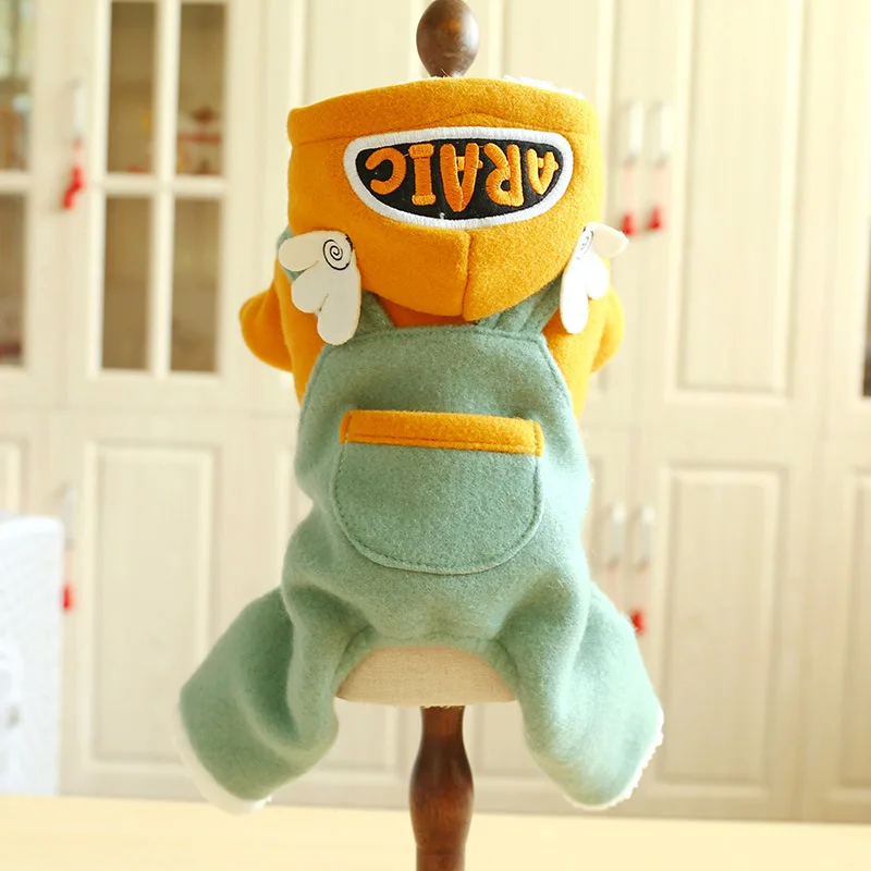 

Одежда для собак, зимняя толстовка с капюшоном, теплый комбинезон, комбинезон, плотная одежда для кошек, одежда для маленьких собак, четыре л...