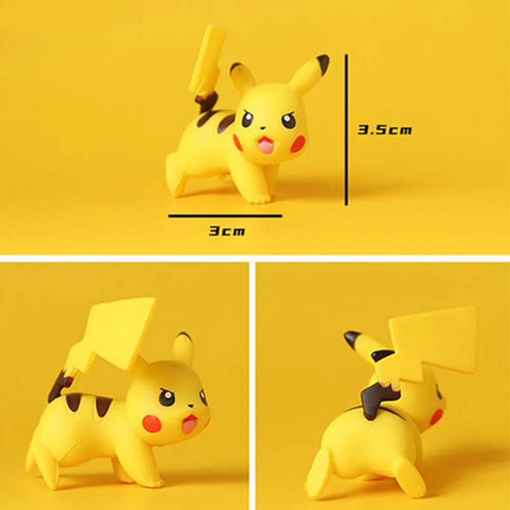 Pokemon Figures Pikachu Charmander Squirtle Ornaments Action Figure Cartoon Cute Model Dolls Kawaii Kids Girl Toys Gift | Игрушки и