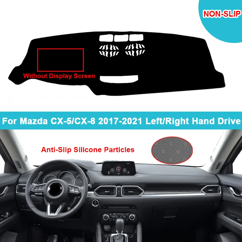 

Flannel Suede Polyester Car Dashboard Cover Dash Mat For Mazda CX-5 CX-8 2017 2018 2019 2020 2021 Dashmat Carpet Rug Cape