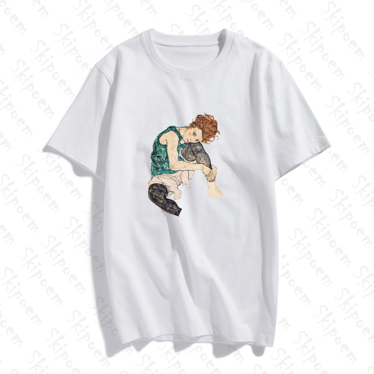 Современная женская футболка с рисунком эскиза Tumblr в готическом стиле винтажная