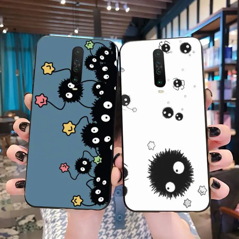 

CUTEWANAN Studio Ghibli Spirited Away Soot Totoro Phone Case for Redmi Note 8 8A 8T 7 6 6A 5 5A 4 4X 4A Go Pro