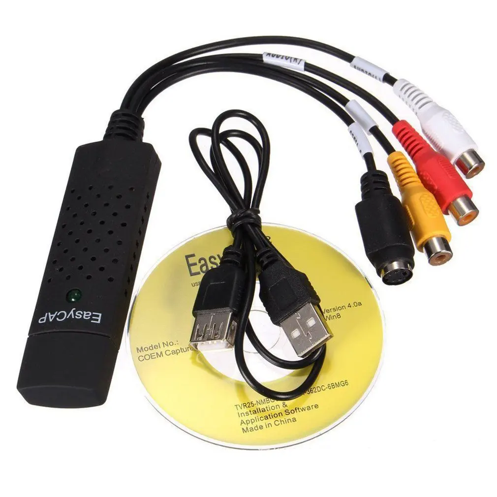 

USB-адаптер для захвата видео, ТВ, DVD, VHS, Captura de v deo, аудио AV-карта для компьютера/CC TV-камеры USB 2,0