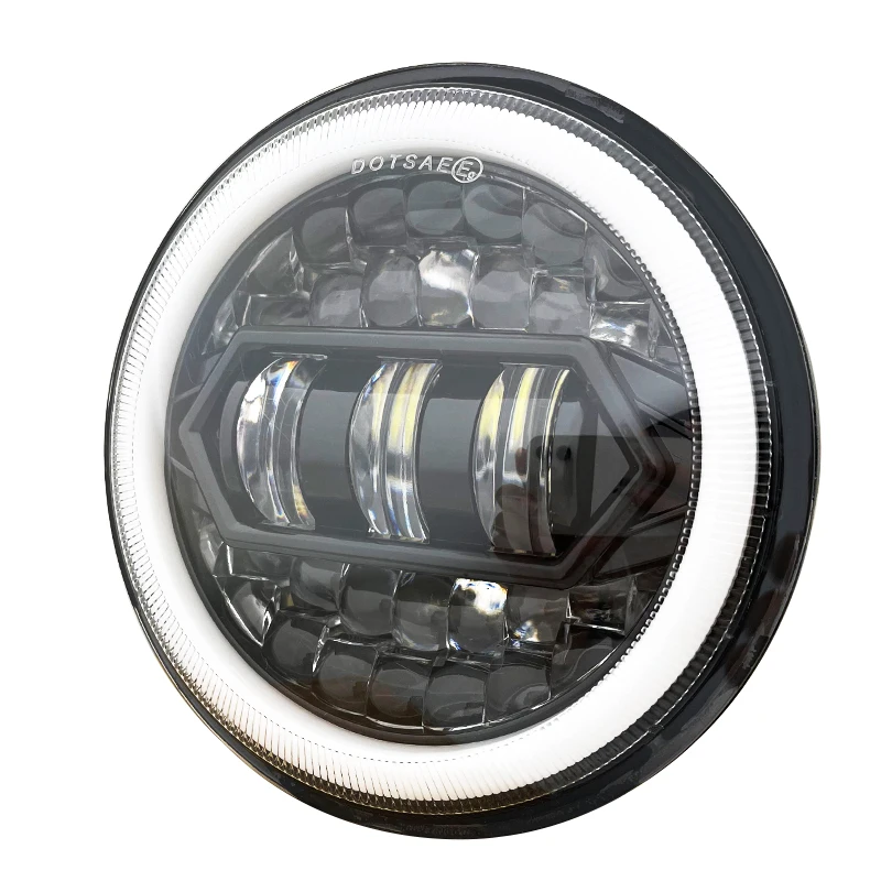 

Newest 5.75 inch Led headlight halo Ring white DRL Angel eye For Dyna Sportster Softail 1pcs 5 3/4"Headlamp.